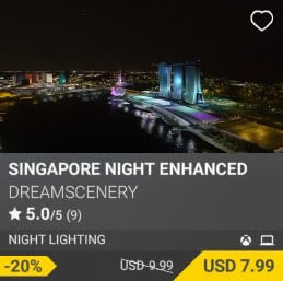 Singapore Night Enhanced by DreamScenery. USD $9.99 (on sale for 7.99)
