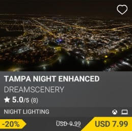 TAMPA NIGHT ENHANCED by DreamScenery. USD $9.99 (on sale for 7.99)