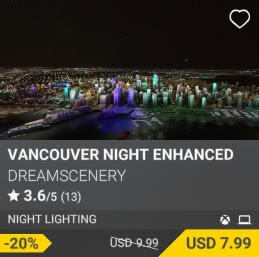 Vancouver Night Enhanced by DreamScenery. USD $9.99 (on sale for 7.99)