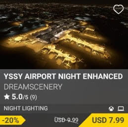 YSSY AIRPORT NIGHT ENHANCED by DreamScenery. USD $9.99 (on sale for 7.99)