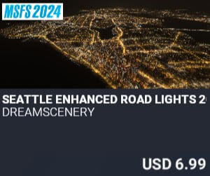 Seattle Enhanced Road Lights 2024 Edition by DreamScenery. USD $6.99