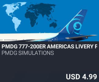 PMDG 777-200ER Americas Livery Pack by PMDG Simulations. USD $4.99