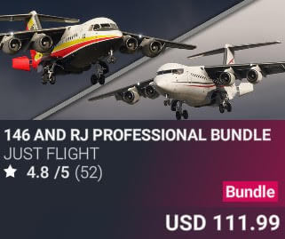 146 and RJ Professional Bundle by Just Flight. USD $111.99