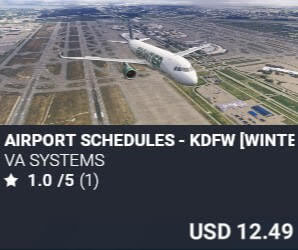Airport Schedules - KDFW [Winter 2025] by VA SYSTEMS. USD $9.99