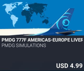PMDG 777F Americas-Europe Livery Pack by PMDG Simulations. USD $4.99