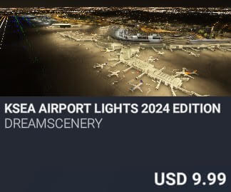 KSEA Airport Lights 2024 Edition by DreamScenery. USD $9.99