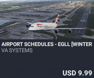 Airport Schedules - EGLL [Winter 2025] by VA SYSTEMS. USD $9.99