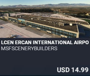 LCEN Ercan International Airport by msfscenerybuilders. USD $14.99