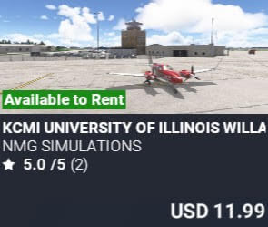 KCMI University of Illinois Willard Airport by NMG Simulations. USD $11.99
