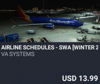 Airline Schedules - SWA [Winter 2025] by VA SYSTEMS. USD $13.99
