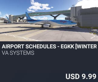 Airport Schedules - EGKK [Winter 2025] by VA SYSTEMS. USD $9.99
