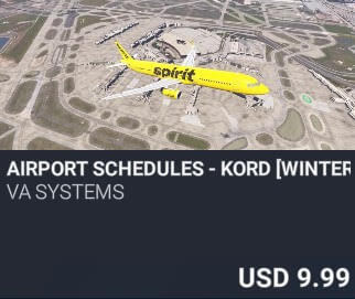 Airport Schedules - KORD [Winter 2025] by VA SYSTEMS. USD $9.99