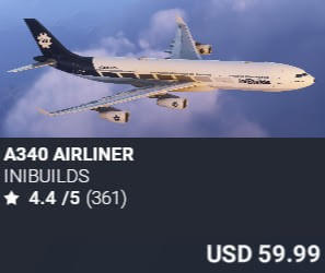 A340 Airliner by iniBuilds. USD $59.99