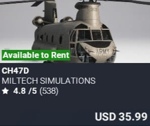 CH47D by Miltech Simulations. USD $35.99