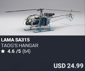 Lama SA315 by Taog's Hangar. USD $24.99