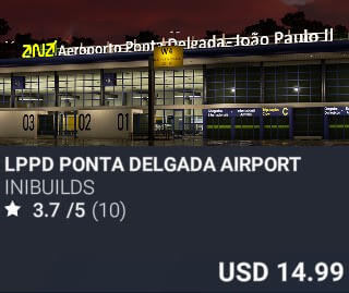 LPPD Ponta Delgada Airport by iniBuilds. USD $14.99
