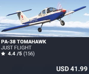 PA-38 Tomahawk by Just Flight. USD $41.99