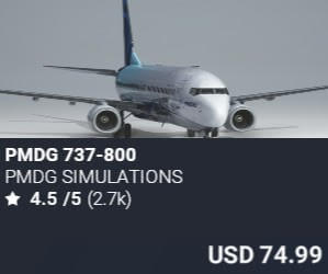 PMDG 737-800 by PMDG Simulations. USD $74.99