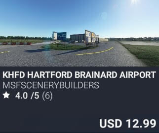 KHFD Hartford Brainard Airport by msfscenerybuilders. USD $12.99
