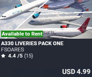 A330 Liveries Pack One by FSOARES. USD $4.99