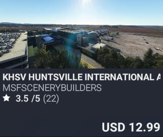 KHSV Huntsville International Airport by msfscenerybuilders. USD $12.99