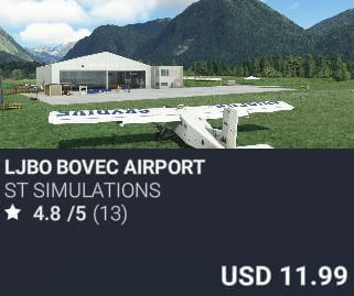 LJBO Bovec Airport by ST Simulations. USD $11.99