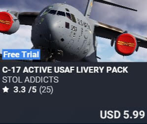 C-17 Active USAF Livery Pack by STOL Addicts. USD $5.99