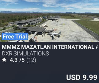MMMZ Mazatlan International Airport by DXR Simulations. USD $9.99