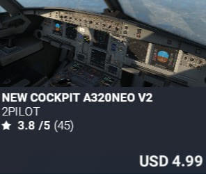 NEW COCKPIT A320NEO V2 by 2PILOT. USD $4.99