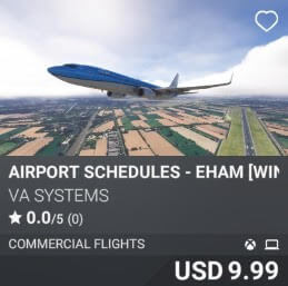 Airport Schedules - EHAM [Winter 2025] by VA SYSTEMS. USD $9.99