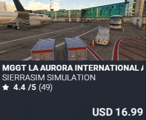 MGGT La Aurora International Airport by Sierrasim Simulation. USD $16.99