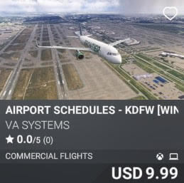Airport Schedules - KDFW [Winter 2025] by VA SYSTEMS. USD $9.99