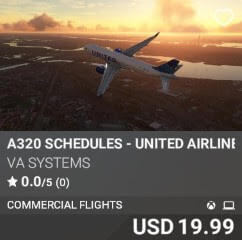 A320 Schedules - United Airlines - Vol 26 by VA SYSTEMS. USD $19.99