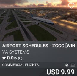 Airport Schedules - ZGGG [Winter 2025] by VA SYSTEMS. USD $9.99