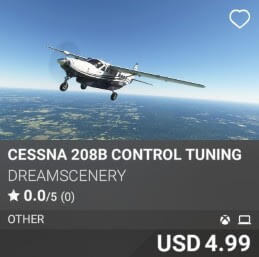 Cessna 208B Control Tuning by Dreamscenery. USD $4.99