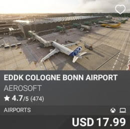 EDDK Cologne Bonn Airport by Aerosoft. USD $17.99
