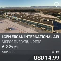 LCEN Ercan International Airport by msfscenerybuilders. USD $14.99