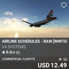 Airline Schedules - BAW [Winter 2025] by VA SYSTEMS. USD $12.49