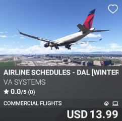 Airline Schedules - DAL [Winter 2025] by VA SYSTEMS. USD $13.99