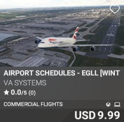Airport Schedules - EGLL [Winter 2025] by VA SYSTEMS. USD $9.99