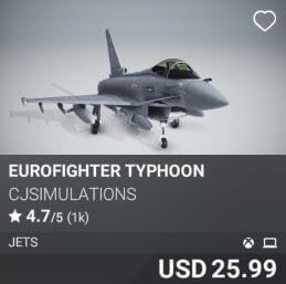 Eurofighter Typhoon by CJSimulations. USD $25.99