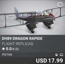 DH89 Dragon Rapide by Flight Replicas. USD $17.99
