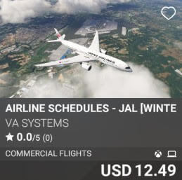 Airline Schedules - JAL [Winter 2025] by VA SYSTEMS. USD $12.49