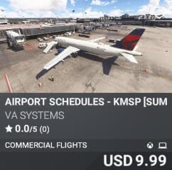 Airport Schedules - KMSP [Summer 2025] by VA SYSTEMS. USD $9.99