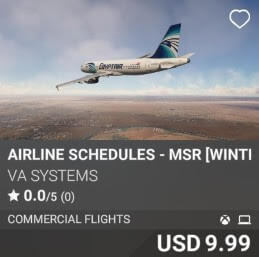 Airline Schedules - MSR [Winter 2025] by VA SYSTEMS. USD $9.99