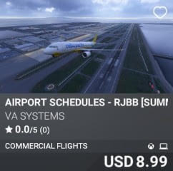 Airport Schedules - RJBB [Summer 2025] by VA SYSTEMS. USD $8.99