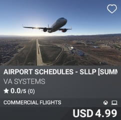 Airport Schedules - SLLP [Summer 2025] by VA SYSTEMS. USD $4.99