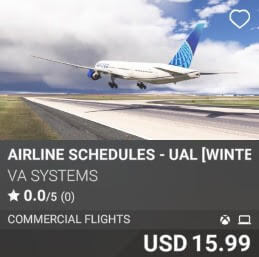 Airline Schedules - UAL [Winter 2025] by VA SYSTEMS. USD $15.99