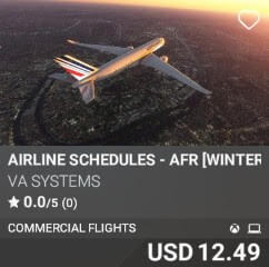 Airline Schedules - AFR [Winter 2025] by VA SYSTEMS. USD $12.49