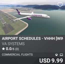 Airport Schedules - VHHH [Winter 2025] by VA SYSTEMS. USD $9.99